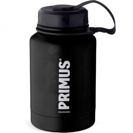 Bouteille isotherme Primus TrailBottle 50 cl large ouverture en acier inoxydable 18/8 pour boissons chaudes et froides.