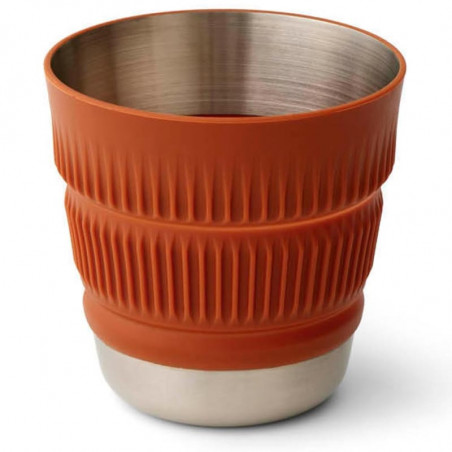 Mug pliant Sea to Summit Detour inox 47,5 cl orange en acier inoxydable et silicone pour camping et vanlife