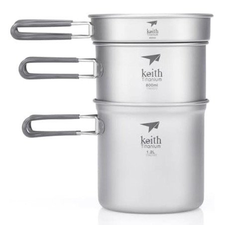 SET POPOTE 3 PIECES DUO TITANE KEITH ULTRA LIGHT