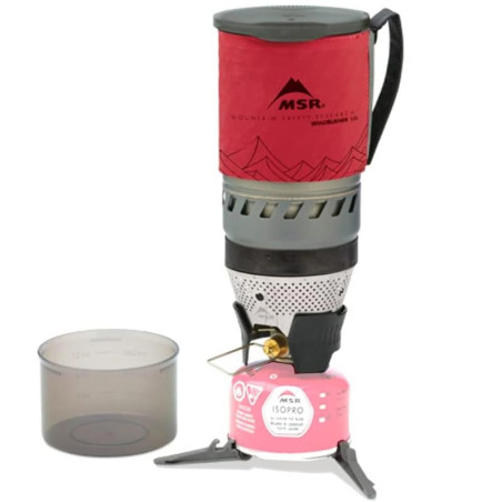 MSR WINDBURNER 1L, réchaud gaz avec popote optimisée puissant et léger pour randonner