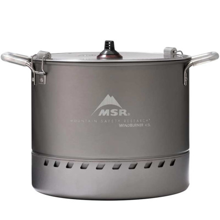 Pot de cuisson windburner stock pot msr 4.5 litres avec échangeur thermique pour réchaud