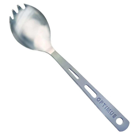 cuillere fourchette appelée spork en titane optimus pour trek minimaliste