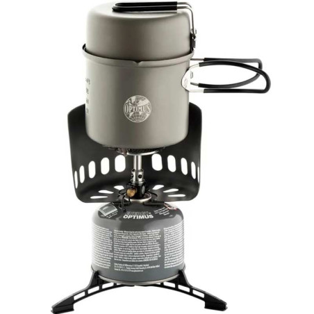 Set popote réchaud Optimus Elektra Black Edition avec Crux Lite et Terra Weekend 0,9 L