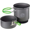 Popote Optimus Terra Weekend HE 0,9 L aluminium anodisé avec échangeur thermique et couvercle poêle