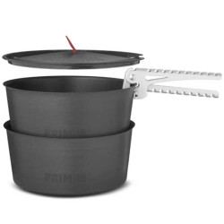 Popote Primus LiTech Pot Set 1.3L set cuisine camping aluminium anodisé casseroles couvercle passoire randonnée bivouac