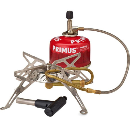 Réchaud gaz Primus Gravity III brûleur déporté 3000W quatre pieds stables randonnée bivouac