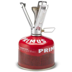 Réchaud gaz Primus Fire Stick Titane compact 89g supports titane pare vent randonnée bivouac