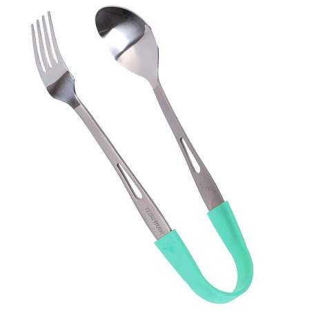 Couverts titane Toaks Titongs set fourchette cuillère pince randonnée bivouac ultralight