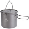 Popote titane Toaks 1100 ml avec anse à suspendre sur feu de camp bivouac bushcraft