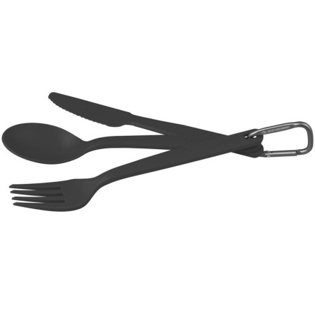 Set couverts Camp Sea to Summit : cuillère, fourchette et couteau sans BPA pour camping.
