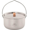 Pot inox 4L Robens Ottawa faitout camping feu de camp poignée bois suspension