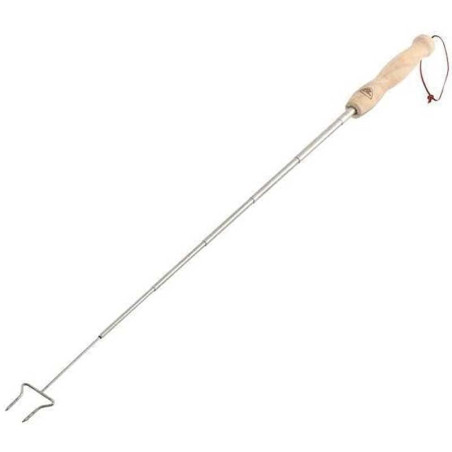 Fourche barbecue Robens Fire Fork télescopique acier manche bois camping feu de camp