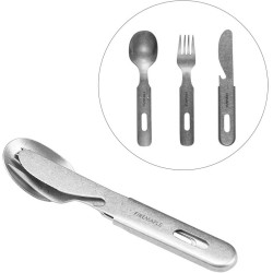Set couverts Fire Maple Antarcti inox 3 pièces compact randonnée camping