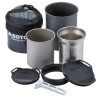 Set cuisson SOTO Thermostack Combo titane inox aluminium avec housse thermique et éléments empilables