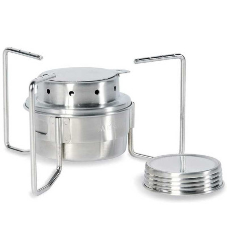 Réchaud alcool inox Tatonka Burner Set bushcraft bivouac minimaliste survie outdoor