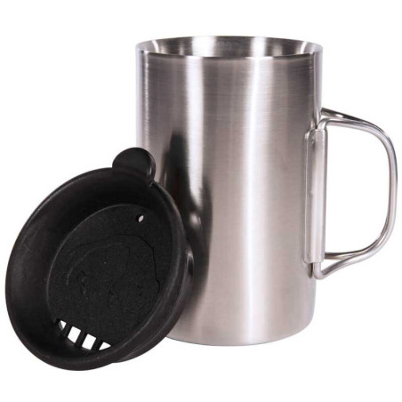 Tasse isotherme inox Tatonka Thermo 350 bureau voyage café chaud poignées repliables durable