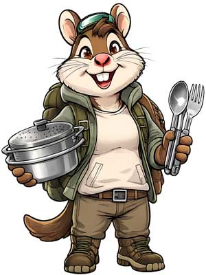 Vaisselle de camping complète avec popotes, assiettes, tasses et couverts pour bivouac et randonnée